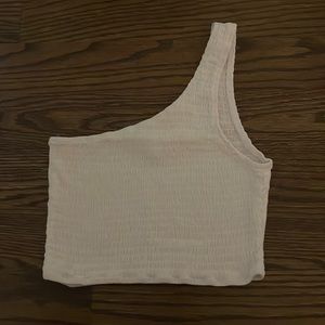 White one shoulder xs pacsun top